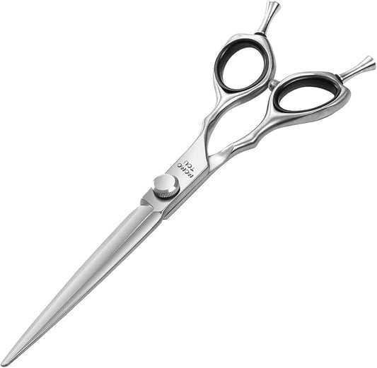 7 Inch Straight Dog Grooming Scissors, 9CR Stainless Steel Pet Shears, Sharp & Smooth Cutting for Home and Professional Grooming