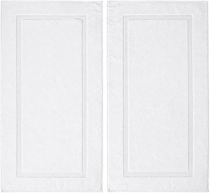 SALBAKOS 2-Piece Towel Bath Mat 20x34 in | 100% Turkish Cotton, Made in Turkey