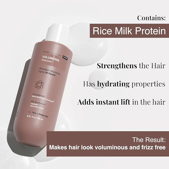 Bare Anatomy Volumizing Shampoo | For Fine Hair - Adds Lift & Body, Volumizing & Detangling Without Weighing Down | Paraben & Sulphate Free | Women & Men | 8.4 Ounce