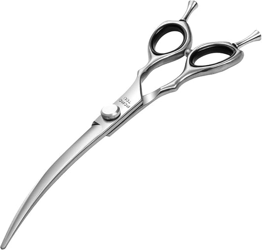 7 Inch Curved Dog Grooming Scissors, 9CR Stainless Steel Pet Shears, Smooth Cutting for Precision Trimming
