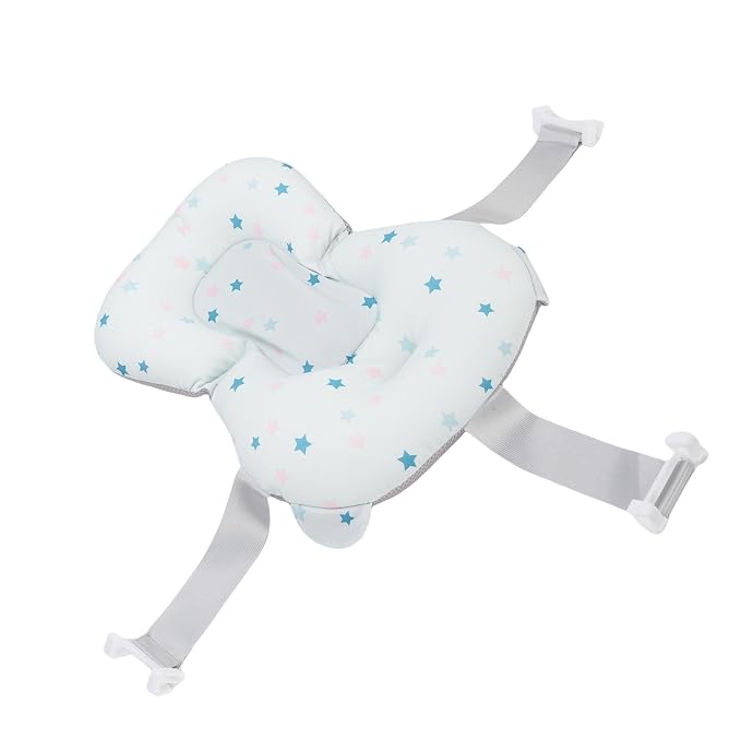 Garosa Baby Bath Seat, Polypropylene Support Net with Sit Recline Function, Floating Baby Bath Pillow for Newborns and Toddlers (Star Pattern)