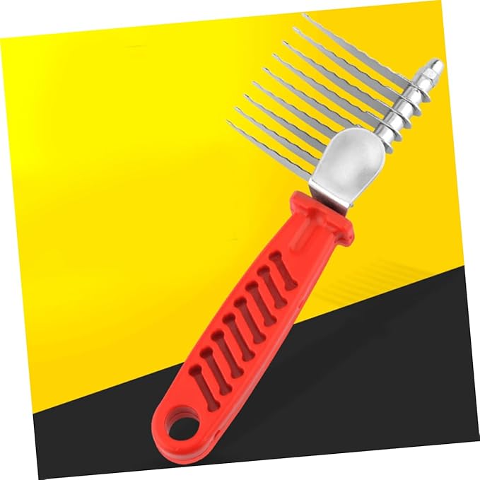 Sosoport Pet Comb for Dog Grooming Tool Pet Detangler Matted Remover Ergonomic Grip Long Blades