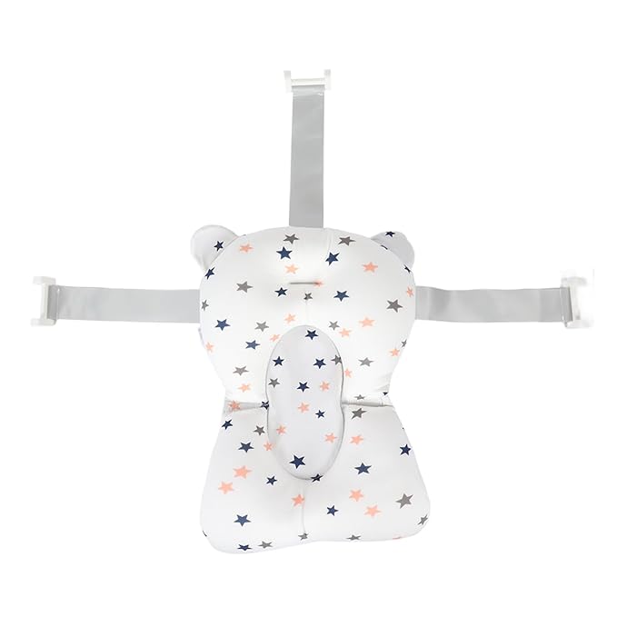 Baby Bath Pad, Breathable Soft Sink Baby Bath with Connectable Bath Mat, Bathtub Mat, Adjustable Nonslip Newborn Toddler Bath Cushion for 0 to 12 Months