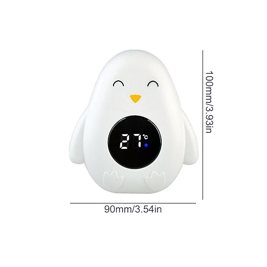 Water Temperature Sensor– Digital Water Temperature Gauge for Infants Todlers, Floating Duck Thermometer | Safe Bath Time Accessory, Cartoon Penguin Shape Temperature Tester for Kids Boys Girls