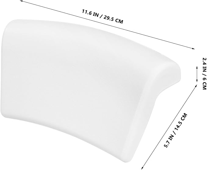 POPETPOP Bath Tub Pillow, Pu Bath Neck Pillows for Tub with 2 Suction Cups | Bath Essentials Neck Pillow for Head and Neck Support, Wave Bath Pillow for Home, Salon, Spa, Bathtub (11.59'' X 5.70'')