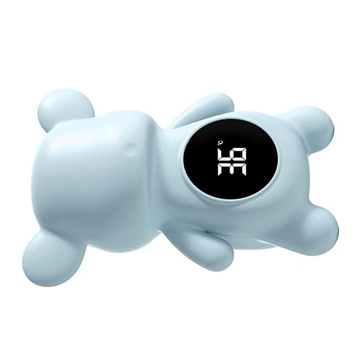 Naroote Baby Bath Thermometer Safe Cartoon Toy for Infants and Toddlers, Accurate Water Temperature Measurement for Bath Time Fun, ABS Material (Blue Bear)