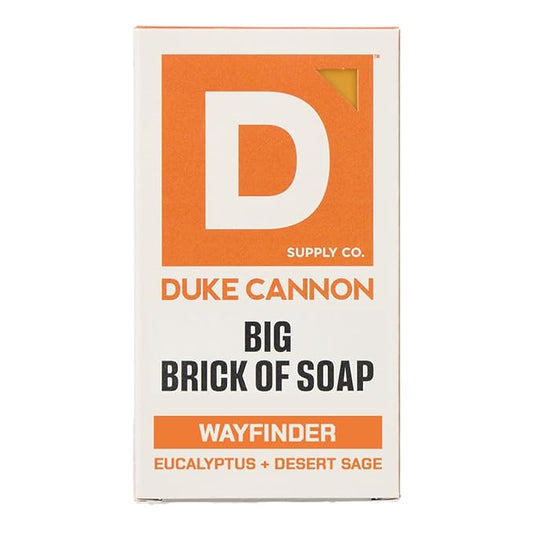 Duke Cannon Supply Co. Extra Large Bar Soap - Men's Natural Soap with Masculine Scents - Made in the USA with Domestic & Globally Sourced Materials - All Skin Types - Big Brick - Wayfinder,10 oz