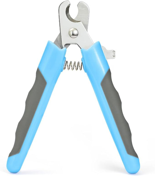 WePet Pet Nail Clippers U07.3, Professional Claw Trimmer, Scissor for Cats, Dogs, Puppies, Kittens, Hamsters, Rabbits and Small Animals, Sharp, Safe, M, Grey/Blue