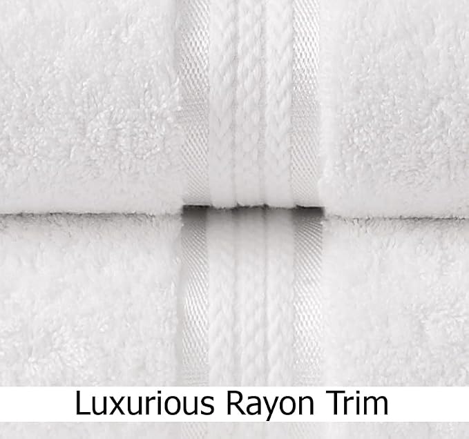 COTTON CRAFT Ultra Soft Bath Sheets - 2 Pack - 35 x 70 - Absorbent Quick Dry Everyday Luxury Hotel Bathroom Spa Gym Shower Beach Pool Travel Dorm - 100% Ringspun Cotton - 580 GSM - Easy Care - White