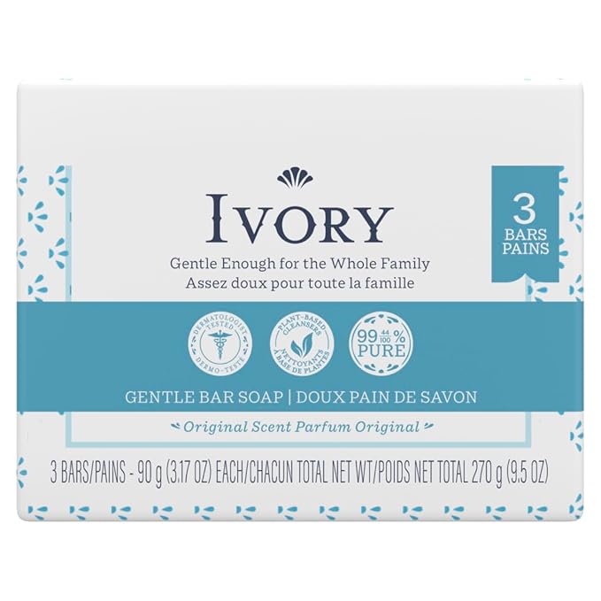 Ivory Soap Personal Bar 3.1 Ounce, Pack of 3