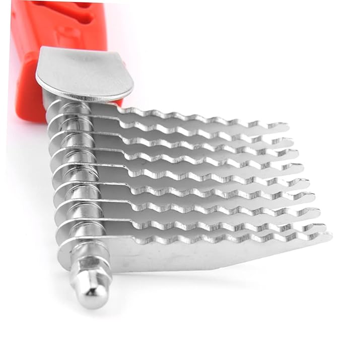 Sosoport Pet Comb for Dog Grooming Tool Pet Detangler Matted Remover Ergonomic Grip Long Blades