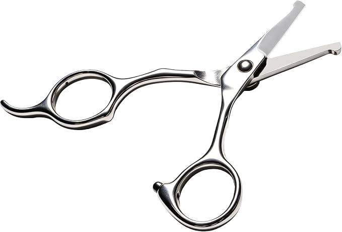 5 inch Dog Grooming Scissors,5" Pet Grooming Straight Scissors with round tips for pets face and paw grooming
