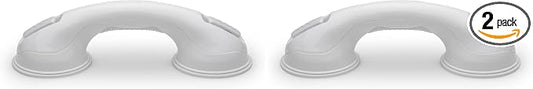 Safe-er-Grip Safe-er-Grip Changing Lifestyles Suction Cup Grab Bars for Bathtubs & Showers; Safety Bathroom Assist Handle, White, 12 inches | (Pack of 2)