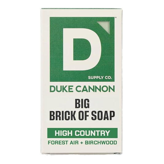 Duke Cannon Supply Co. Extra Large Big Brick Bar Soap - Men's Triple-Milled Bar Soap with Masculine Scents - Forest Air + Birchwood - All Skin Types - High Country, 10 oz