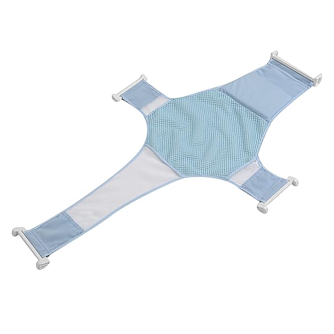 Baby Bath Seat Support Net, Soft Bathtub Sling Mesh, Infant Bathing Pillow for Tub, First Year Bath Time Needs, with Backrest Adjustable Latch, for Newborn Boy Girl to Toddler