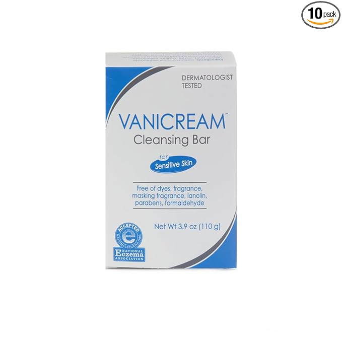 Vanicream Cleansing Bar for Sensitive Skin 3.90 oz (Pack of 10)