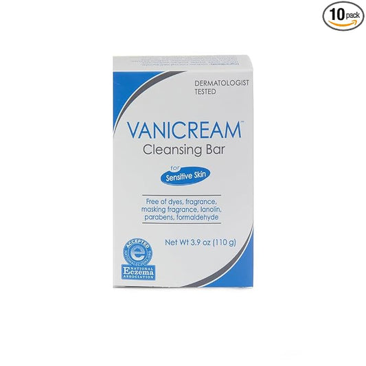 Vanicream Cleansing Bar for Sensitive Skin 3.90 oz (Pack of 10)