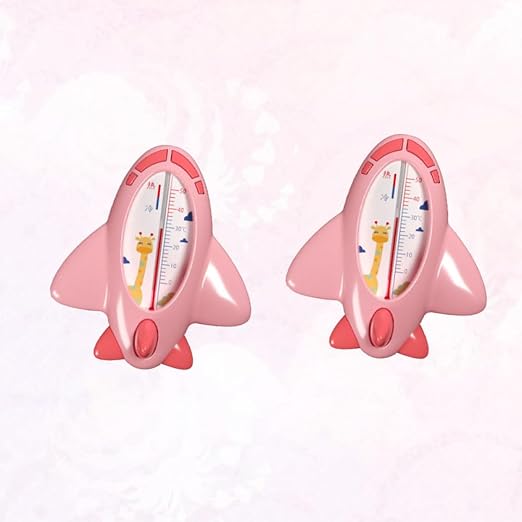 2pcs Bath Thermometer Turtle Shape Water Temperature Sensor for Newborns, Pink Waterproof Floating Thermometer for Home Pools and Bathtubs