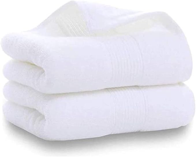 PUPOPIK Hand Towels for Bathroom-100% Cotton Hand Towel (14 x 30Inch), Highly Absorbent and Quick Dry Face Washcloth, Home Soft Premium Towel for Hotel, Bath, Kitchen and Spa, Set of 2 (White)