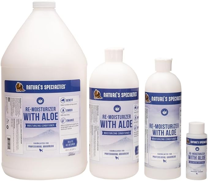 Nature's Specialties Re-moisturizer with Aloe Conditioner for Dogs Cats, Non-Toxic Biodegradeable, 1gal