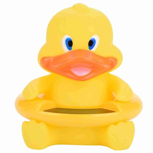 Baby Bath Thermometer, Floating LED Display Infant Thermometer, Safety Water Temperature Monitor with Auto Sensor for Newborn Toddler Bath Time (Yellow)