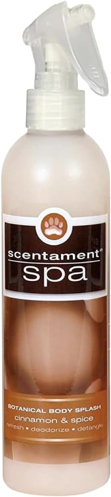 Best Shot Scentament Spa Botanical Body Splash, Body Spray Conditioner for Pets, Cat and Dog Cologne Spray, Alcohol-Free, Ready To Use, Cinnamon Spice, 8 Oz.