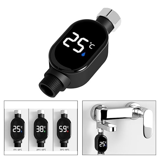 Bath Thermometer for Bathtub, Smart Temperature Digital Display Faucet Bath Thermometer, Measurable 0-99 ℃, for Home Bathroom Kitchen