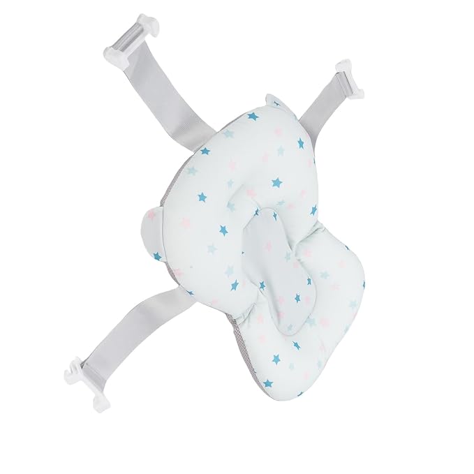 Garosa Baby Bath Seat, Polypropylene Support Net with Sit Recline Function, Floating Baby Bath Pillow for Newborns and Toddlers (Star Pattern)