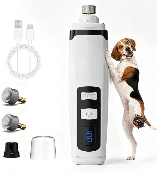 Silent Groom Pro, 2026 New Silent Pet Nail Grinder, Dog Silent Nail Grinder for Dogs Silent Dog Nail Trimmer, Rechargeable USB Charging Electric Pet Nail Grinder Nail File for Pet (#02)