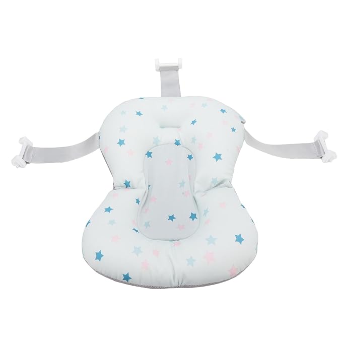 Garosa Baby Bath Seat, Polypropylene Support Net with Sit Recline Function, Floating Baby Bath Pillow for Newborns and Toddlers (Star Pattern)