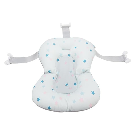 Garosa Baby Bath Seat, Polypropylene Support Net with Sit Recline Function, Floating Baby Bath Pillow for Newborns and Toddlers (Star Pattern)