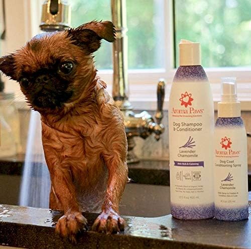 Dog Coat Conditioning Spray - Pet-Friendly Detangler Spray with Natural Essential Oils for Dogs - Daily Dog Spray to Eliminate Odors and Knots - Lavender Chamomile 4.5 oz.