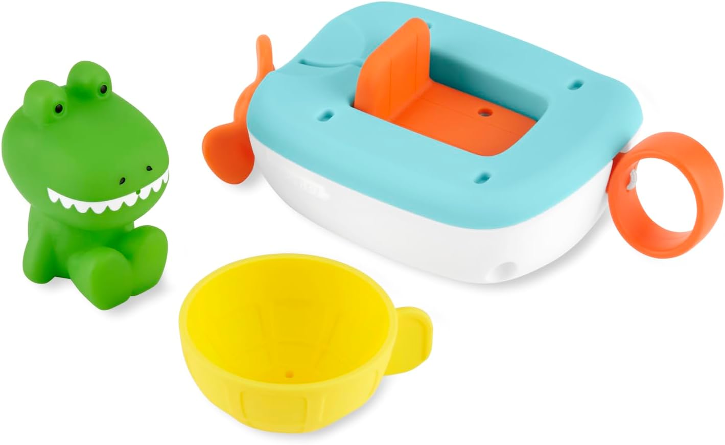 Skip Hop Baby Bath Toy Croc The Boat 3-Piece Set, Zoo