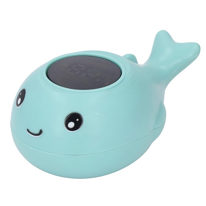 Blue Whale Bath LED Display Temperature for Bathtub Floating Toddler Pool Toy Alert