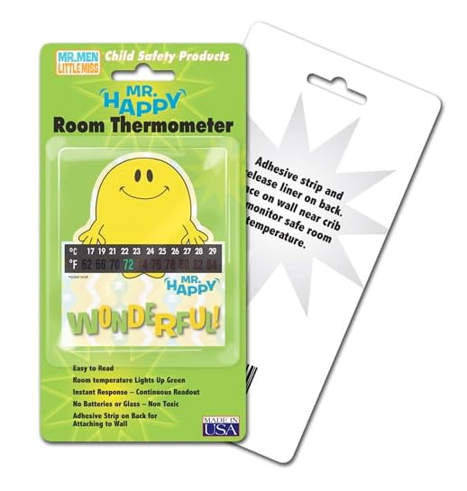 Little Miss & Mr. Men Children Safety Cards UV, Bath Temperature, Room Thermometer 3 Pack Outlet Cap Bundle