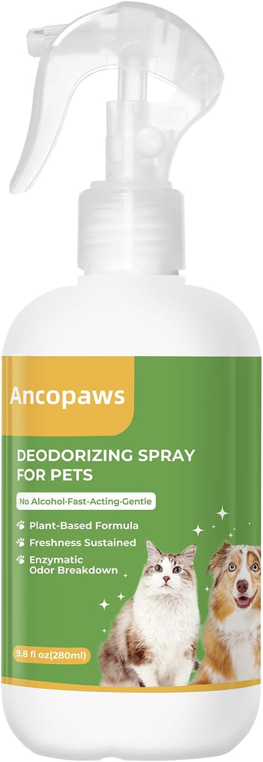 Dog Spray Deodorizer Perfume, Long Lasting Dog Deodorizing Spray for Odor Elimination, Probiotic Natural Pet Grooming Cologne with Refreshing Peach Scent
