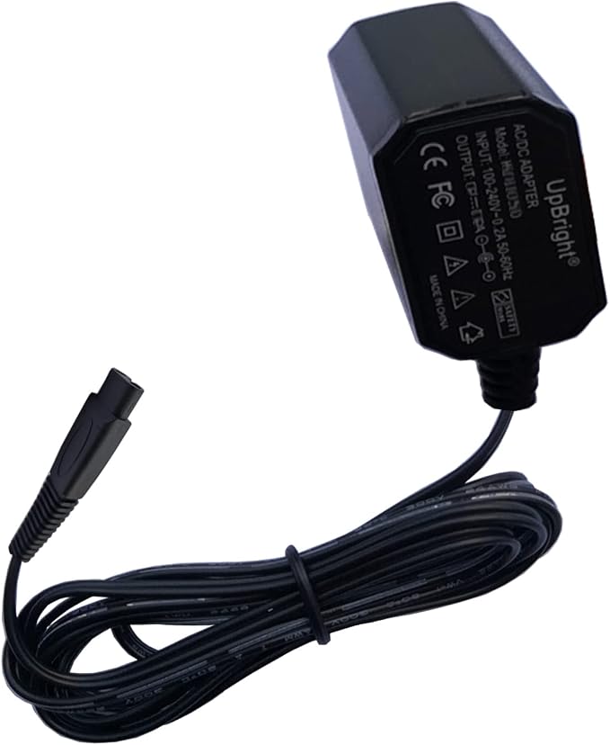 UpBright 2Pin 5V AC/DC Adapter Compatible with Andis CNG-1 Article# 65915 Cord/Cordless Animal Cat Dog Pet Nail Grinder AN65915 Groomers Rechargeable E-TEK ZDJ050100US Lithium-ion Battery Charger 5VDC