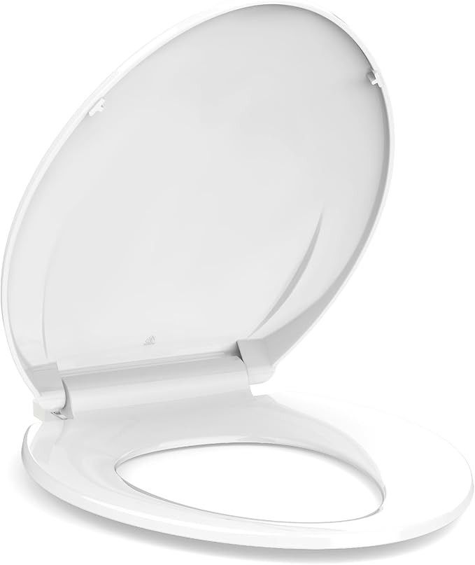 Garvee Elongated Toilet Seat, Soft-Slow Close, 19 Inch Elongated Toilet Seat For Elongated Toilets, Quiet-Close Lid And Seat, Easy To Install And Clean, Never Loosen, White