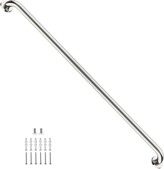 48 Inch Stainless Steel Shower Grab Bar, ZUEXT Chrome Shower Handle, Bathroom Balance Bar, Safety Hand Rail Support Bar for Handicap Elderly Injury, Senior Assist Bath Tub Wall Concealed Mount Handle