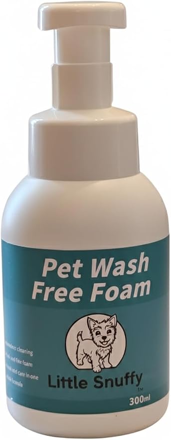 Organic Pet Wash Free Foam Waterless Shampoo, Non-Medicated Cleaner and Freshener, Calming Chamomile Scent, 300ml