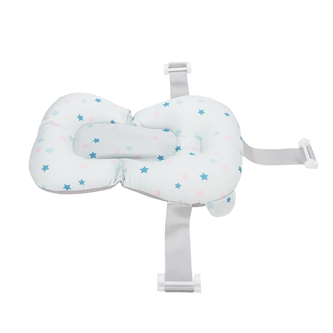 Garosa Baby Bath Seat, Polypropylene Support Net with Sit Recline Function, Floating Baby Bath Pillow for Newborns and Toddlers (Star Pattern)