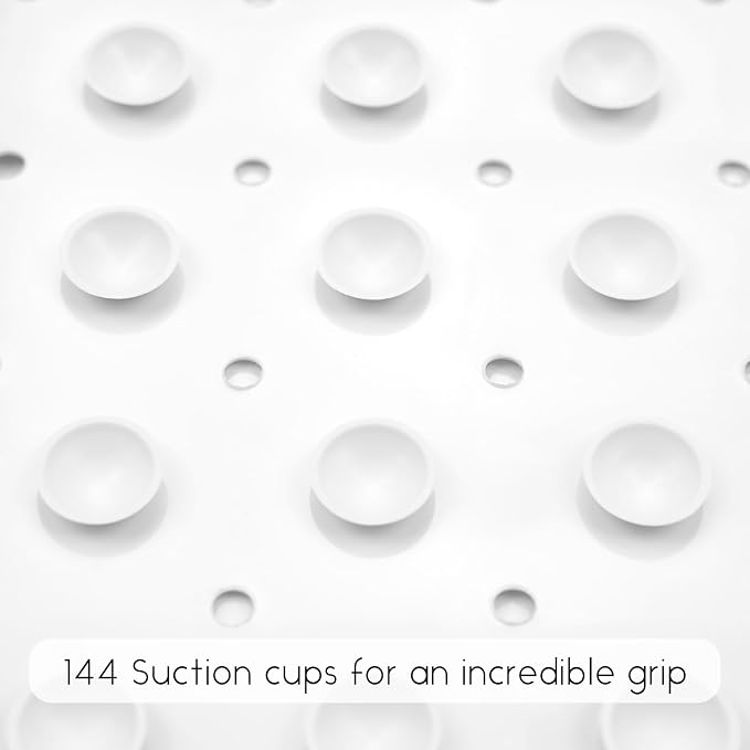 Bathtub Mat Non Slip, Mermaid Square Bath tub Mat Shower Floor Mat with Suction Cups for Adults Kids Elderly 21 X 21 Inch