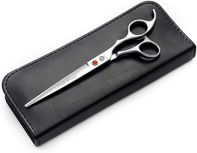 Purple Dragon 4“/5"/5.5"/6"/6.5"/7"/7.5"/8"/9"/10" Sharp Edge Salon Hair Cutting Shears - Pet/Dog Grooming Scissors with Bag - Perfect for Barber or Pet Groomer