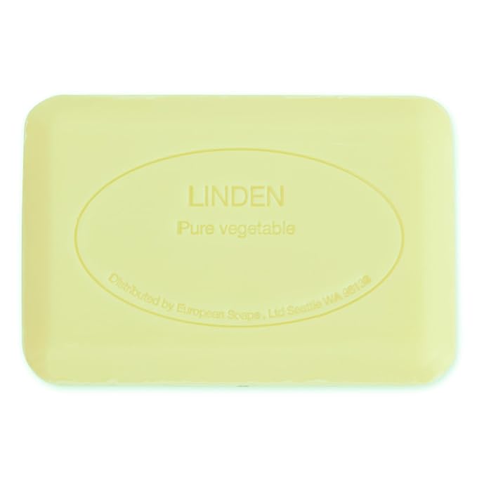 Pre de Provence Artisanal Soap Bar, Enriched with Organic Shea Butter, Natural French Skincare, Quad Milled for Rich Smooth Lather, 8.8 Ounce, Linden