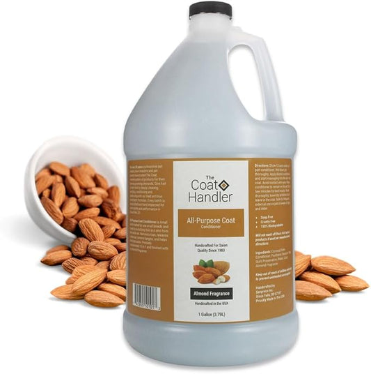 The Coat Handler All-Purpose Coat Dog Conditioner, 1 Gallon - All Natural Ingredients, Handcrafted, Loosens Tangles and Eliminates Static, Aids in DeShedding, Professional Grade Grooming Formula