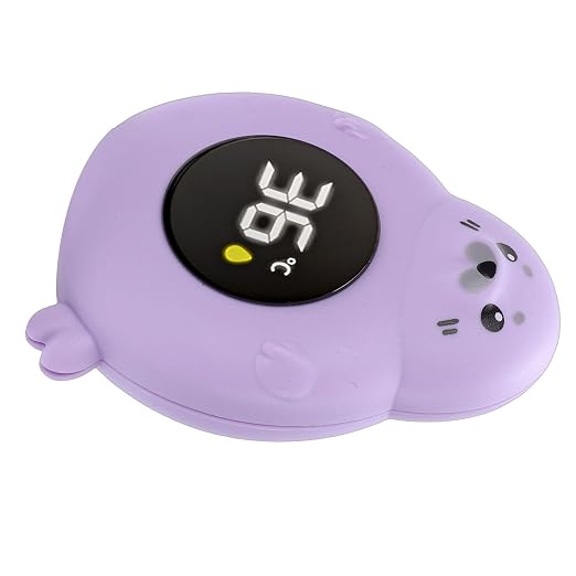 Greensen Baby Bath Thermometer, Digital Temperature with LED Alarm for Kids Toddler Bathtub Pool (Purple)