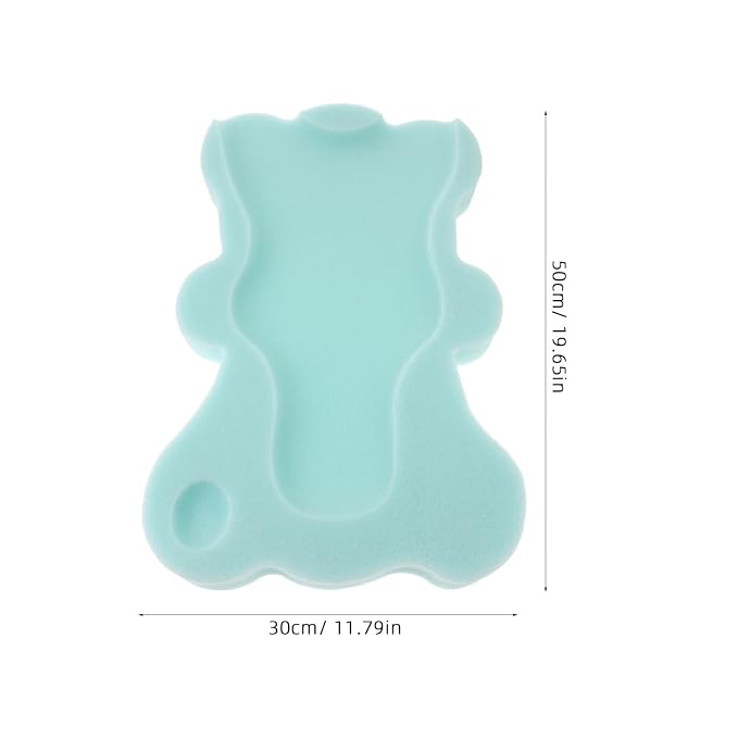 Totority Newborn Bath Seat Baby Bath Pad with Sponge Support Non Slip Baby Support for Tub and Sink Breathable Machine Washable Infant Sponge Mat 19.68 X 11.81 X 1.57 in