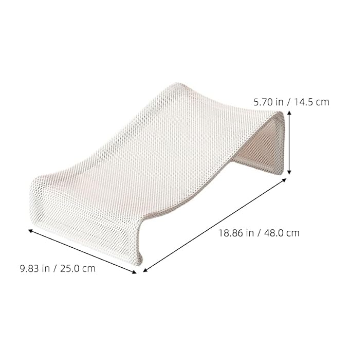 ibasenice Baby Bath Support Net Mesh Seat Ergonomic Infant Bath Pad for Newborns and Toddlers 18.11X9.45X5.71 Inches Comfortable Non-Slip Bathing Aid for Baby Shower
