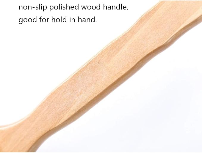 Dry Bath Body Brush 12.6", Long Handle Natural Bristles Shower Brush Back Scrubber with Anti-Slip Wooden Handle, Good for Exfoliating, Blood Circulation, Detox and Cellulite, etc.