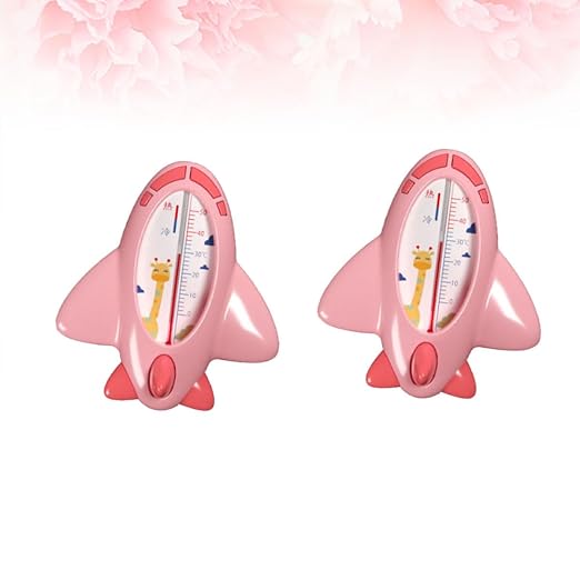2pcs Bath Thermometer Turtle Shape Water Temperature Sensor for Newborns, Pink Waterproof Floating Thermometer for Home Pools and Bathtubs